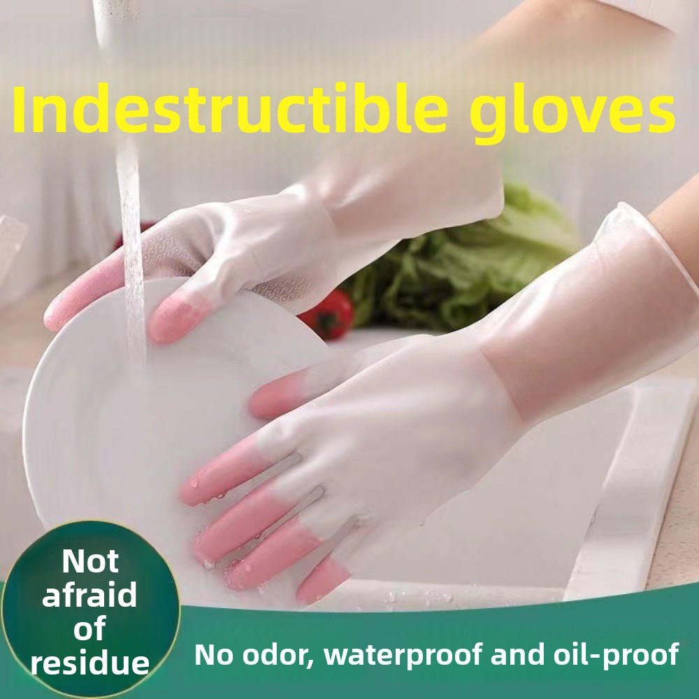 Rubber Glove Cleaning - Durable Thickened Latex Cleaning Gloves, Waterproof