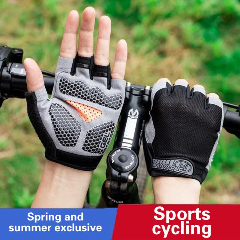 Fingerless Glove Knit - Half Finger Cycling Gloves Men Women