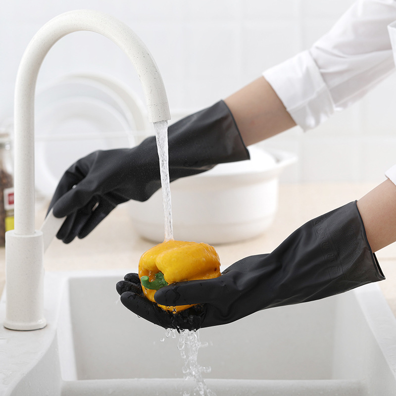 1 Đôi Găng Tay Đen Giặt Nhà Gă - đánh giá và giá Dish Glove Rubber