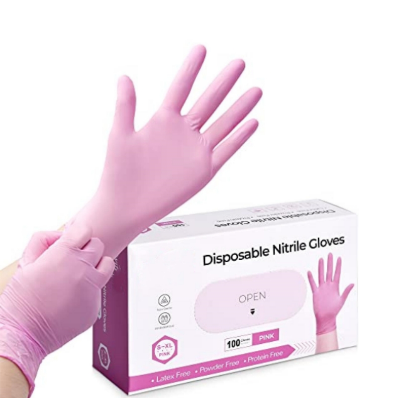 Pink Nitrile Disposable Gloves - đánh giá và giá Latex Disposable Glove