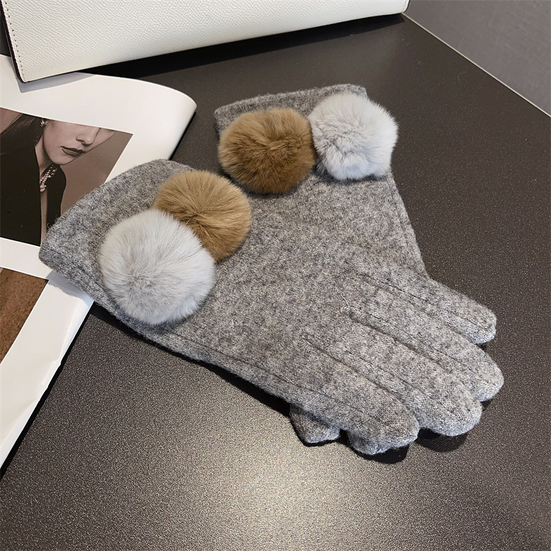 Gloves Women Wool Plaid Fox Fu - đánh giá và giá Wool Glove Lined