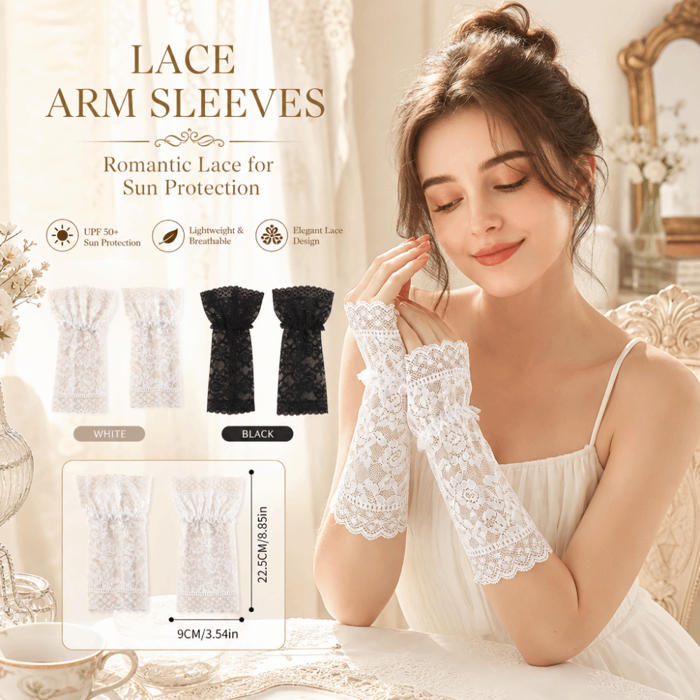 Lace Ruffles Pleated Detachabl - đánh giá và giá Fingerless Glove Knit