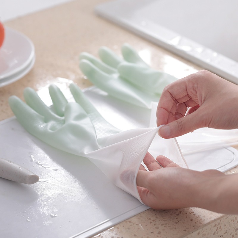 PVC Double Color Dishwashing G - đánh giá và giá Dish Glove Rubber