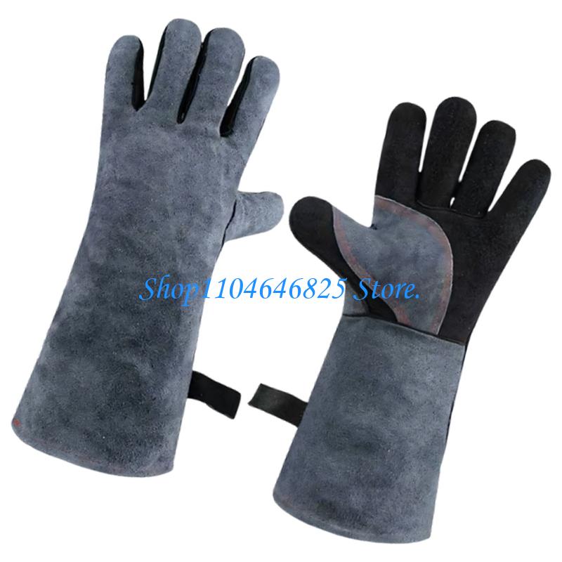 Găng tay hàn da hạng nặng Dài  - đánh giá và giá Heat Resistant Glove