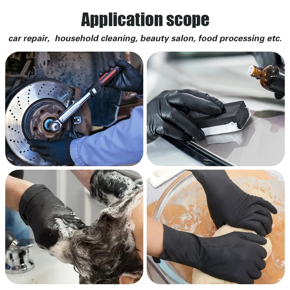 100 Cái/hộp Đen Dùng Một Lần G - đánh giá và giá Nitrile Mechanic Glove