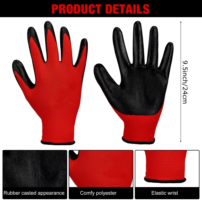 4/20PCS Nitrile Coated Safety  - đánh giá và giá Nitrile Mechanic Glove