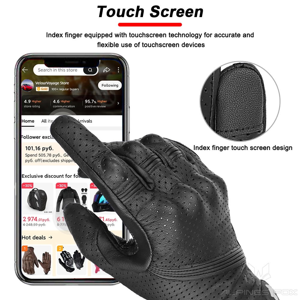 Unisex Vintage Leather Motorcy - đánh giá và giá Motorcycle Glove Knuckle