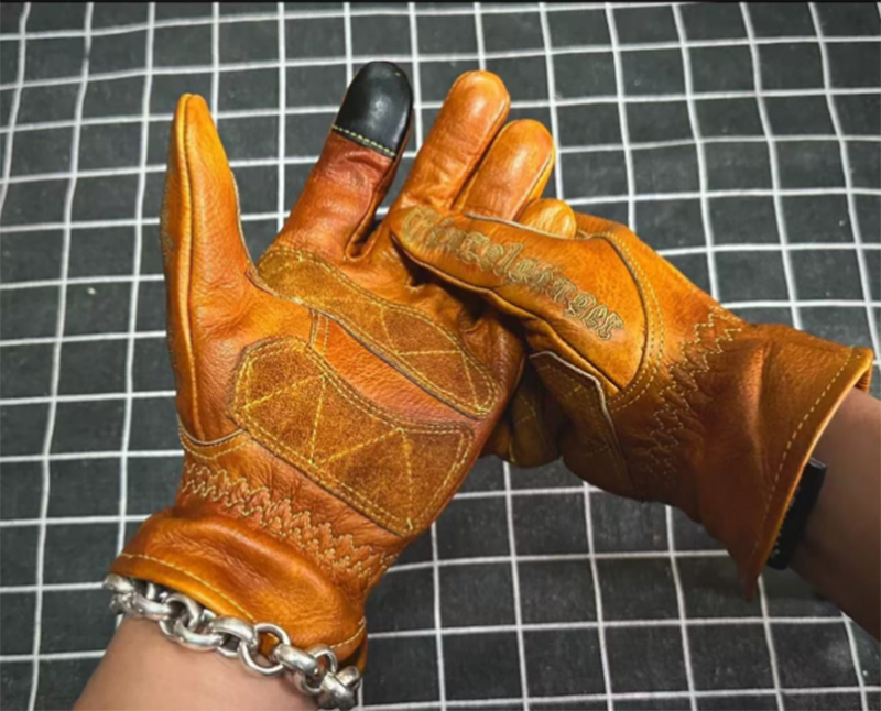 Handmade Genuine Leather Retro - đánh giá và giá Motorcycle Glove Knuckle