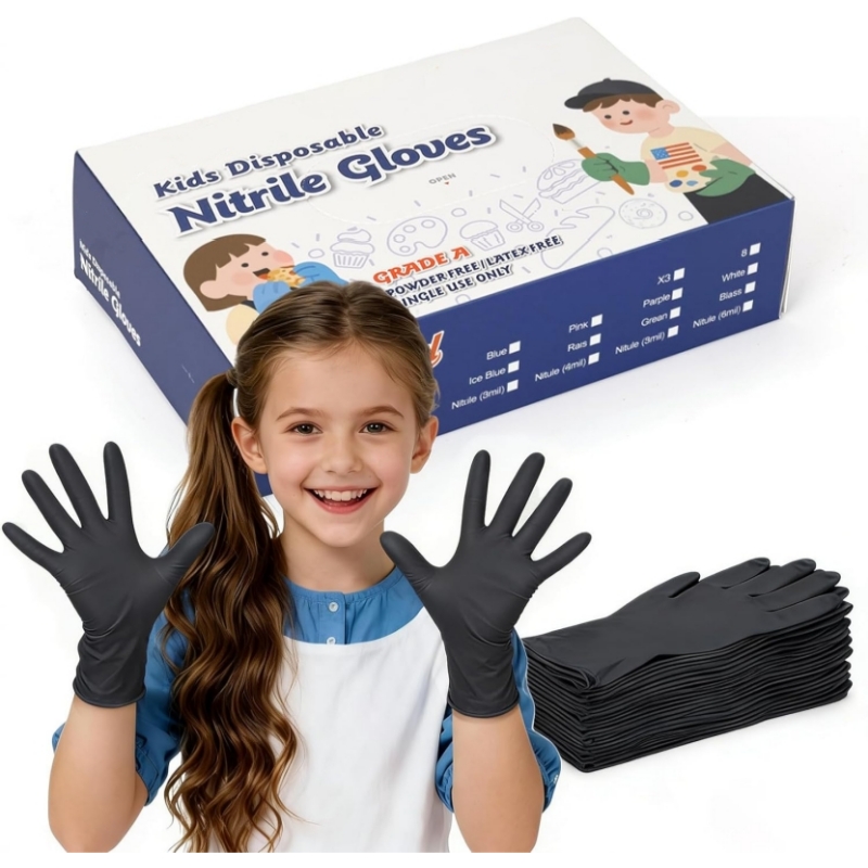 Kids Black Nitrile Disposable  - đánh giá và giá Latex Disposable Glove