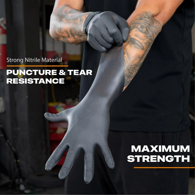 Black Heavy Duty Nitrile Dispo - đánh giá và giá Nitrile Mechanic Glove