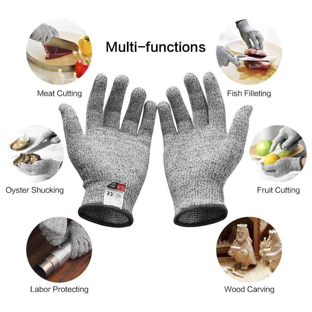 Level 5 HPPE Anti-Cut Gloves K - đánh giá và giá Cut Resistant Glove