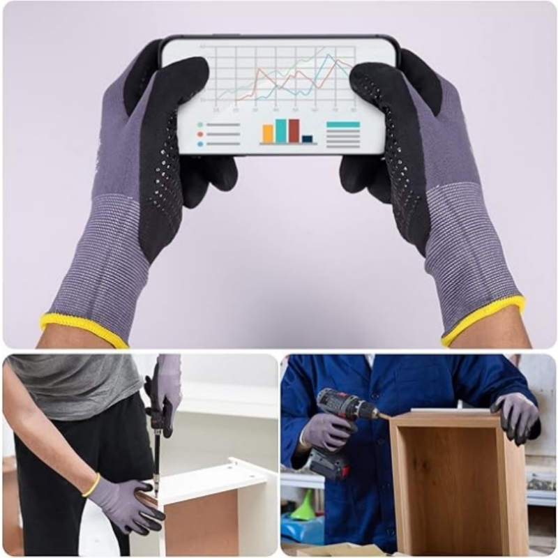 Micro-Foam Safety Work Gloves  - đánh giá và giá Nitrile Mechanic Glove