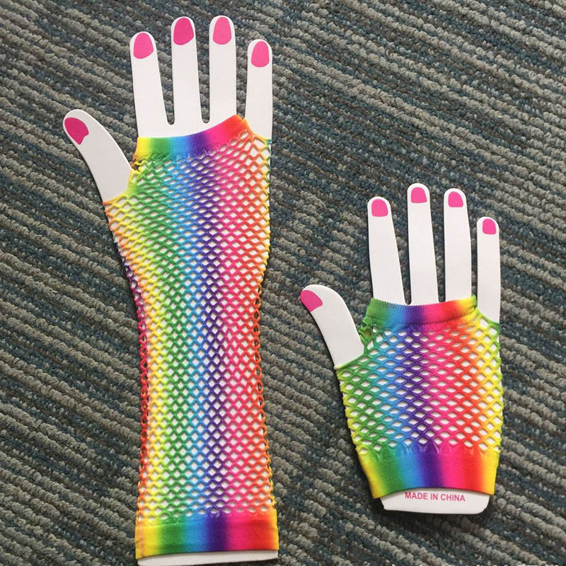 1 Pair Women Long Fishnet Net  - đánh giá và giá Fingerless Glove Knit