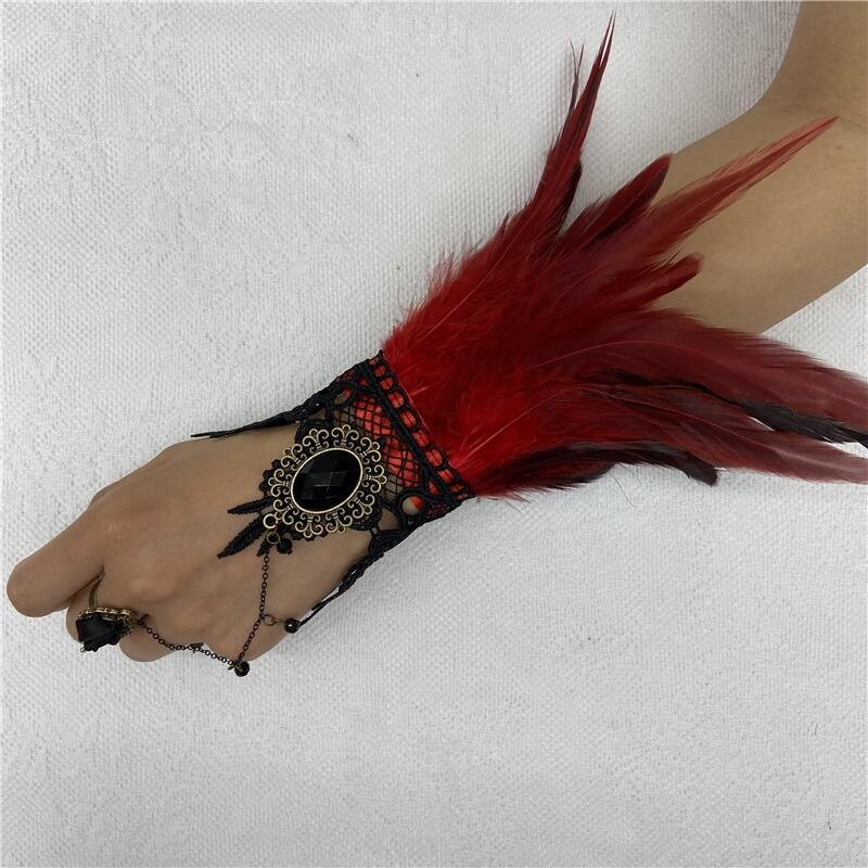 Halloween Feather Lace Gloves  - đánh giá và giá Motorcycle Glove Knuckle